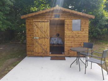 Camping Cabins for Motorcyclists at Bikers Campsite, Motorcycle Camping in Wales, UK